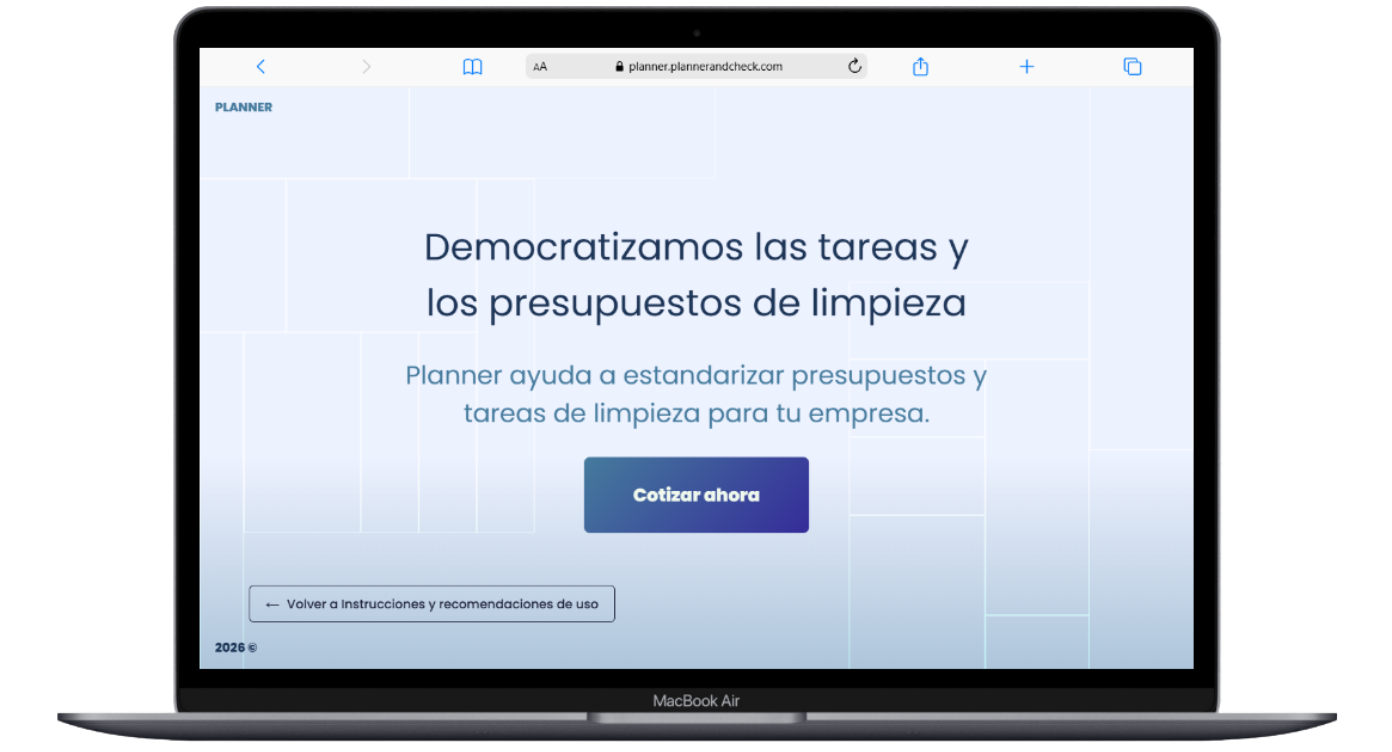 Planner herramienta de gestión de limpieza